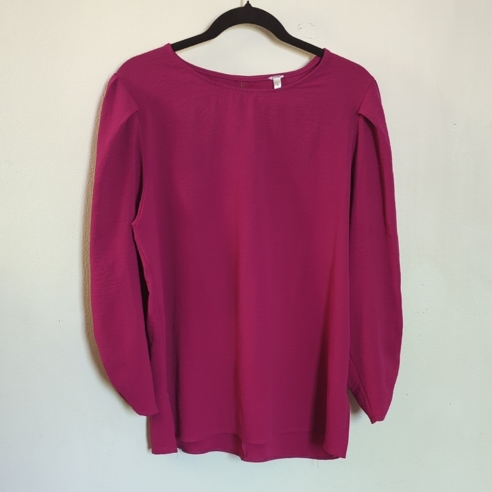 Acting Pro Hot Pink Tunic with Keyhole Women's Size XL